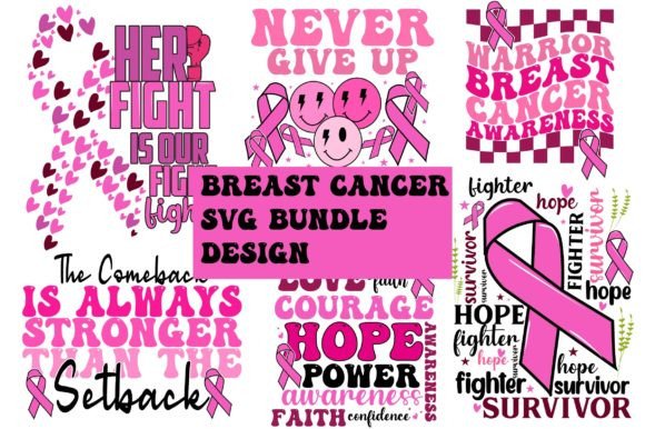 Breast Cancer SVG Bundle: 6 Designs for Your Projects