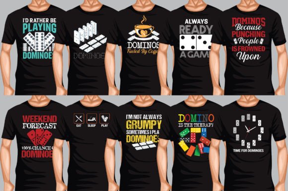 Dominos T-Shirt Design Bundle: A Creative Asset for Every Crafter