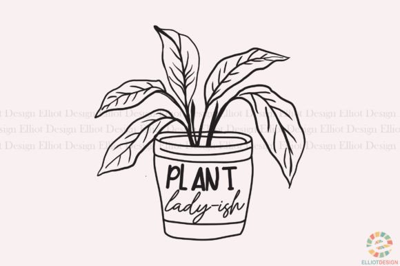 Embrace the Organic Charm of Plant Lady-ish Gardening Design PNG SVG