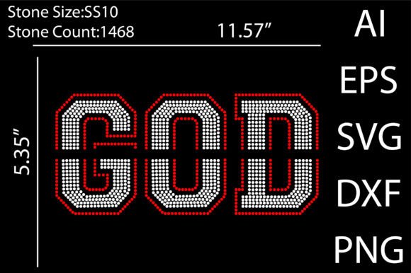 God Rhinestone Templates Design: Instant Download for Creative Projects