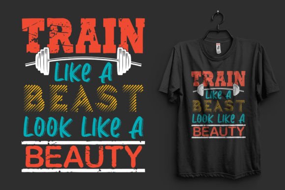 Motivating Gym Workout T-shirt Design for Fitness Enthusiasts