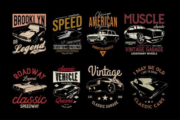 Timeless Style: The Vintage Classic Car Vector Tshirt Design