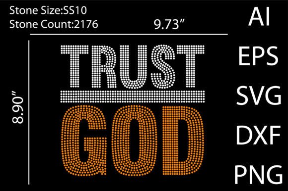 Trust God Rhinestone Templates Design: A Sparkling Asset for Makers