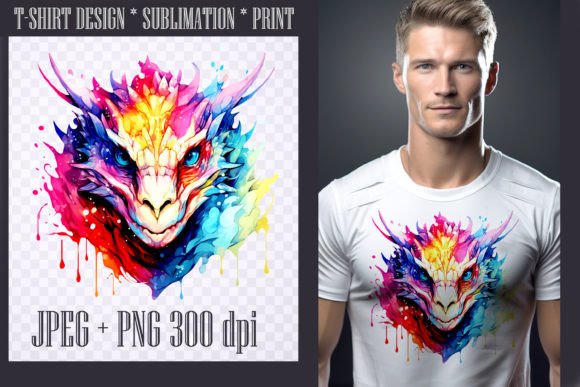 Unleash Magic: The Watercolor Fantasy Dragon Design for Your Projects