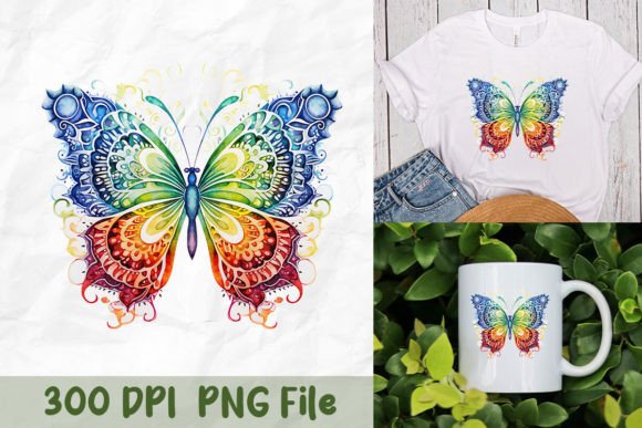 Unleashing Creativity: The Butterfly Mandala Colorful Design